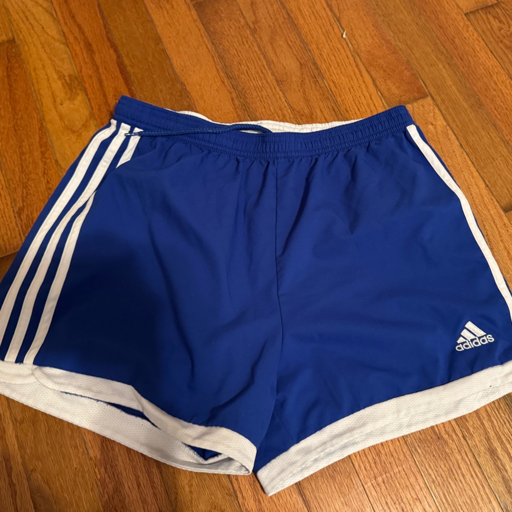 adidas Royal Blue Athletic Shorts with White Trim